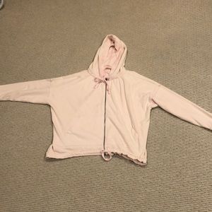 Freepeople Light Pink zip-up hoodie- Size Small